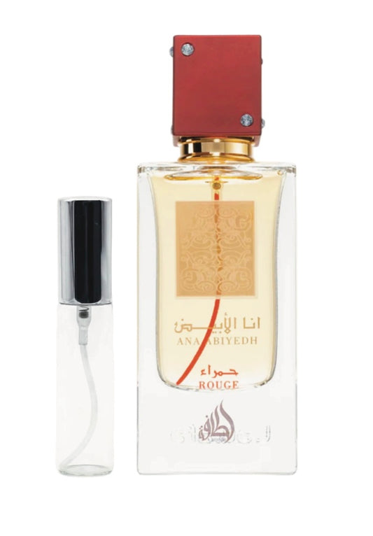 Lattafa Ana Abiyedh Rouge Eau De Parfum - Minta 5ml / 10ml)
