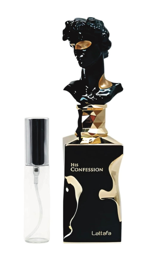 Lattafa His Confession Eau De Parfum - Minta 2ml / 5ml / 10ml)